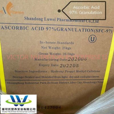 Contenuto di sostanze attive &gt; 90% Vitamina C DC97 Acido ascorbico Luwei Nhu