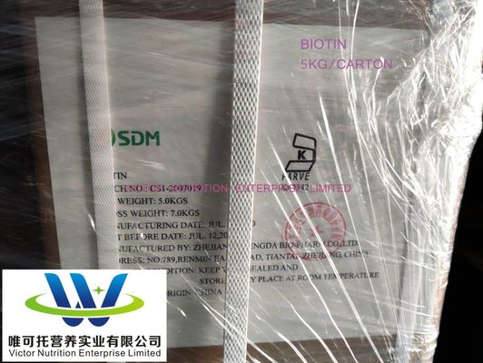 D-biotina CAS n. 58-85-5 Vitamina H Vitamina B7 EINECS 200-399-3 Materiale di imballaggio Carta