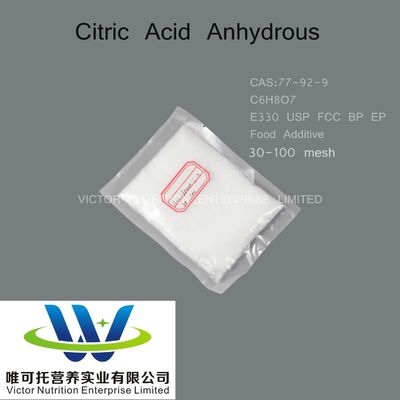 Certificazione E330 Acido citrico anidro CAS n. 77-92-9 per BP98 / BP2012 / USP32 / E330