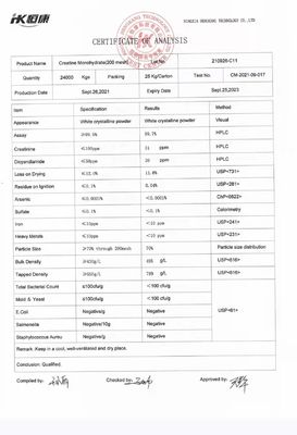 Professionista del Creatine Monohydrate 200 Mesh con 50000 t/anno di produzione