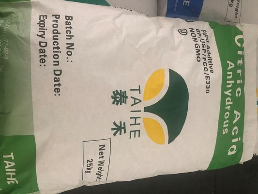 Laiwu Taihe CAS 5949-29-1/77-92-9 Acido citrico anidro Anidro/monohidrato/mono per gesso