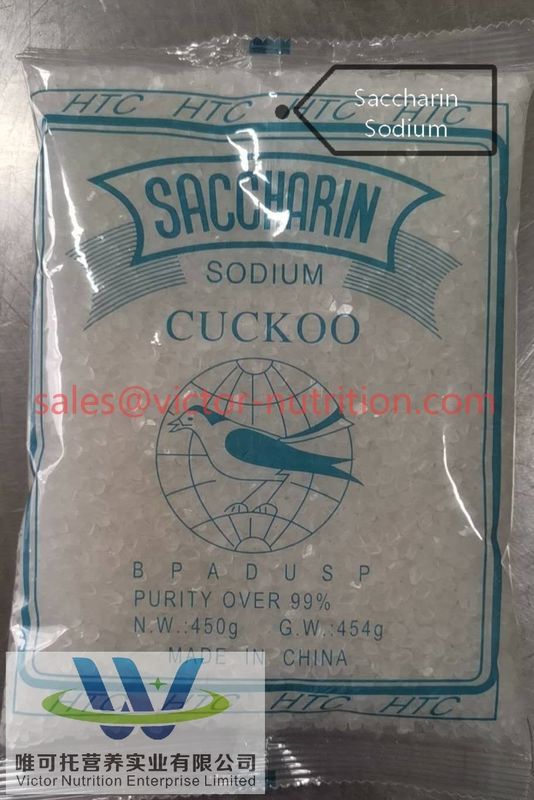 Risorsa naturale Sodio saccarina 20-40 Mesh CAS 128-44-9 con richiesta personalizzata