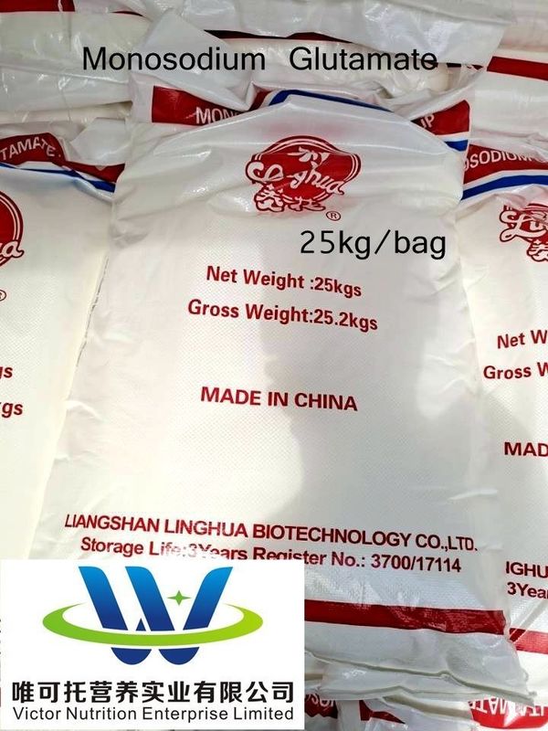 25 kg ISO Msg sale condimento glutamato monosodico 60 mesh Metodo di conservazione normale 12 mesi